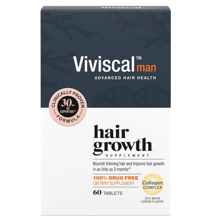 Viviscal Hair Growth Supplements for Women, 60 Tablets, 1 Month Thicker, Fuller Hair Support for Women with Biotin & Marine Collagen, Helps Reduce Hair Shedding, Drug Free