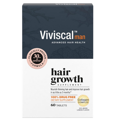 Viviscal Hair Growth Supplements for Women, 60 Tablets, 1 Month Thicker, Fuller Hair Support for Women with Biotin & Marine Collagen, Helps Reduce Hair Shedding, Drug Free