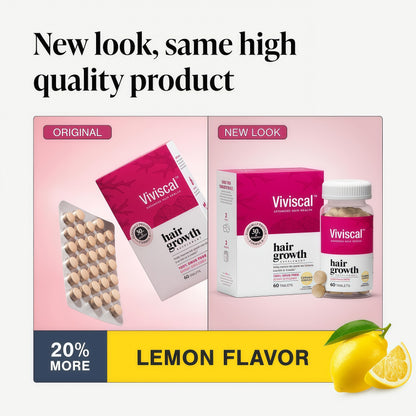 Viviscal Hair Growth Supplements for Women, 60 Tablets, 1 Month Thicker, Fuller Hair Support for Women with Biotin & Marine Collagen, Helps Reduce Hair Shedding, Drug Free